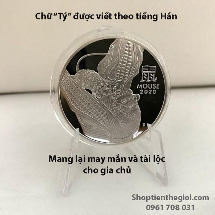 Tiền xu hình con chuột Úc mạ bạc 2020